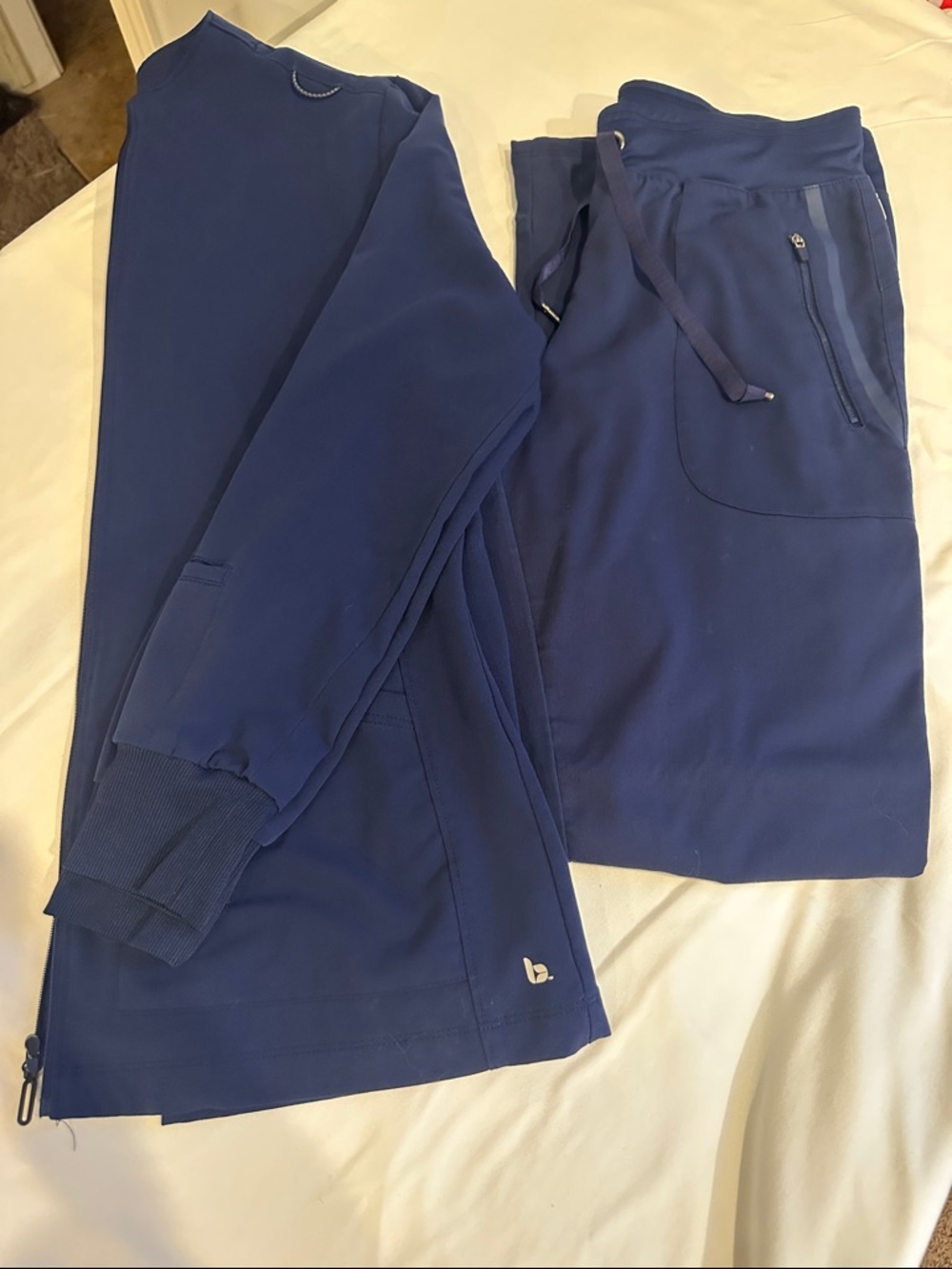 Barco Brand/ Greys Anatomy Navy Blue Women's Scrub Jacket and Pant Set